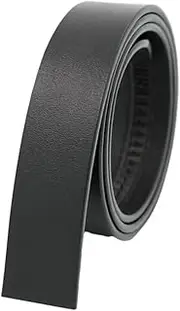 [aternee] Retro Mens Leather Belt Strap Without Buckle, Vintage Replacement Leather Belt Strap Automatic Buckle Width 1.4Inch