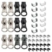 #5 Zipper Repair Kit Replacement Slider: 12 Pcs Zipper Slider Replace Metal