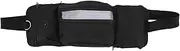 Pet Training Waist Pouch Bag Reflective Design Multiple Pockets Removable Snack Bag for Outdoor Dog Training Durable Polyester Lightweight (Black)