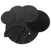 10Pcs Drum Mute Pads Kit Bass Snare Drum Sound Off Mute Muffler EVA Quiet Practice Pad Set Percussi black