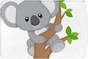PULaif Hugging Tree Koala Door Mat Welcome,16x24 Inch Outside Door Mats for Home Entry Floor, Easy to Clean, Resist Dirt,Durable
