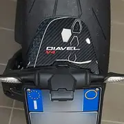 labelbike - 3D Resin Sticker Protection for Motorcycle License Plate Holder Compatible with Ducati Diavel V4 2023