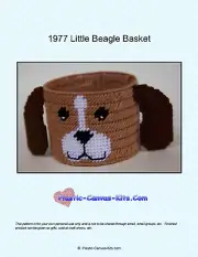 Little Beagle Basket-Plastic Canvas Pattern or Kit