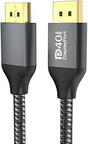1 PCS DP2.1 HD Video Cable 16K Adapter Wiring Computer Monitor Projector Gray 240Hz Suitable for Computer Notebook Monitor