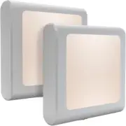 Plug-In Led Night Light with Auto Dusk to Dawn Sensor,Adjustable Brightness Warm