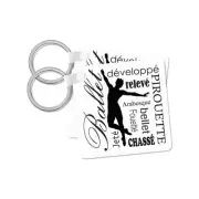 3dRose, Ballet words and terminology , Key Chain