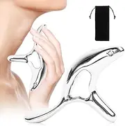 Trigger Point Massager, Stainless Steel Gua Sha Stone with Ergonomic Handle, Gua Sha Scraper, Grade Fascia Tool for Rubbing Full Body Cellulite Massage, Deep Tissue for Tension from Neck to Feet