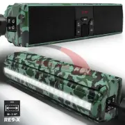 Waterproof Bluetooth Motorcycle Stereo Speakers System LED Soundbar Audio Radio