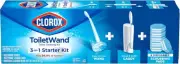 Clorox Toilet Wand Toilet Cleaning Kit, ToiletWand, Caddy and 6 Refills