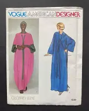 RARE VOGUE AMERICAN DESIGNER GEOFFREY BEENE PATTERN 1339 Caftan UCFF c. 1975