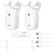 Nurdo 2PCS Tuya WiFi Intelligent Curtain Motor Electric Curtain Robot Automatic Opener No Wiring with Gateways Support APP Remote Control Timer Setup Temperature & Light Sensing Compatible with Alexa