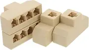 KOMBIUDA 4Pcs Four Way Telephone Splitter Adapter PC Landline Splitter for Easy Installation Home Office Durable Material Elegant Design for Expanding Telephone Connections