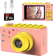 [BlueFire] Kids Camera 8MP HD Digital Camera for Kids, Mini 2 Inch Screen Children's Camera with 32GB SD Card, Birthday/Christmas/New Year Toys for 4 5 6 7 8 9 10 Year Old Girls(Pink)