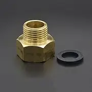 TOOLSTAR Toilet Fill Valve Pipe Adapter, 7/8" Female Thread to 1/2" Male Thread, Bidet Hose Fitting Pipe Adapter Connection (Copper)
