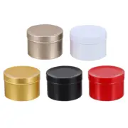 5 Pcs Candle Jar Holiday Tins with Lids Empty Containers Jars for Candles