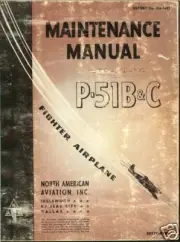 REPRINT WWII P-51B, C MAINTENANCE MANUAL P51 P-51 542p
