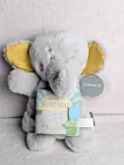 Demdaco Elephant Soft Book Puppet Baby Toy NWT