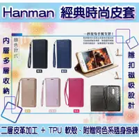 在飛比找蝦皮購物優惠-Hanman 皮套 HTC 掀蓋皮套 側掀皮套 隱型磁扣 H