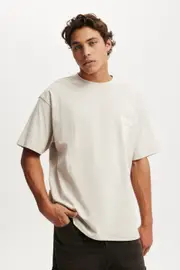 [Cotton On Men] Cotton On Men - Box Fit Text T-Shirt - Sand dune/elevating the vision 2XL SAND DUNE/ELEVATING THE VISION