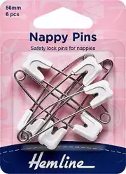 White Nappy Pins