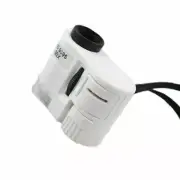 60x Mini LED UV Light jewelry Magnifying Glass Phone Clip Microscope Stamps