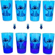 Silver Buffalo Disney Lilo and Stitch Blue Flowers 2-Pack Color Change Cup Set, 20-Ounces