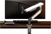 Monitor Arm Gas 17-45 inch Single Monitor Arm Desk Mount for Ultrawide Screens, Fully Adjustable Aluminum Monitor Arm, Two Mounting Option, Max Load 35.2lbs Monitor Desk Mount