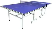 Indoor Table Tennis Table, FitnessLab Table Tennis Table Kit Ping Pong Set Retractable Net Rack + 2 Bats + 3 Balls for Indoor Outdoor Home Game, Foldable Design with Rackets and Balls