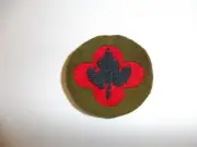 b8825 US Army 1930's-WW 2 43rd Infantry Division patch OD wool Red Wing PA14