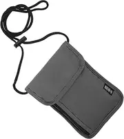 [HOLIDYOYO] Travel Neck Wallet Pouch Passport Holder Security Bag for Men Women International Travel Holds Documents Phone and Cash