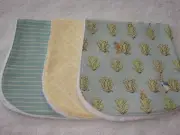 Set of 3 Burp Cloths Multi-Coloured Peter Rabbit Handmade