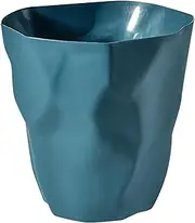 LeoLeozz Wastebasket Trash Can Dust Bin Household Rubbish Bin Minimalist Garbage Can Waste Bin for Craft Room Laundry Toilet Indoor, Pink (Dark Blue)