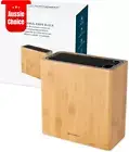 XL Bamboo Universal Knife Block Space Saver with Slots for Scissors Sharpening R