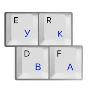 HQRP Pegatina Azul claro Rusa Transparente para Teclado para Ordenador portátil
