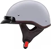 German Style Vintage Motorcycle Jet Helmet Open Face Helmet, Retro Half Motorbike Helmet, DOT/ECE Approved, for Adult Men and Women