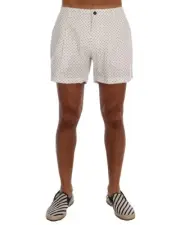 Dolce & Gabbana Men Swim TrunksPolka DotSummer Women White Swimwear