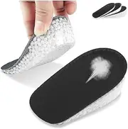 Kalevel Heel Cup Lift Inserts Height Increase Insole Elevator Shock Absorption Shoe Inserts for Men Women TPU Foam 1.4in