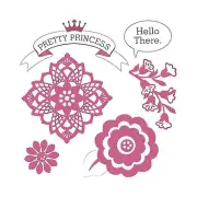 Sizzix Framelits Sweet Girl set #659043 Retail $29.99 6 DIES, 6 STAMPS!