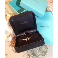 在飛比找Yahoo!奇摩拍賣優惠-TIFFANY & Co. T 18k玫瑰金 鑽石手鍊