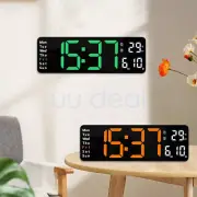 13"Large Digital Big Jumbo LED Wall Desk Clock Display With Temperature Calendar