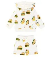 [Stella McCartney Kids] Stella McCartney Kids Baby cotton hoodie and shorts set M 24 white