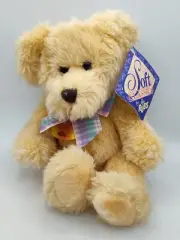 Russ Vintage Adorable Golden Brown Teddy Bear Plush 1995 Soft Classics With Tags