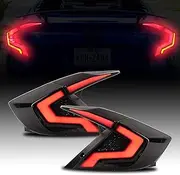 inginuity time LED Tail Lights For Honda Civic Sedan 10Th Gen 2016-2021 DRL Start Up Animation Rear Lamp Assembly (Not for hatchback & Coupe)