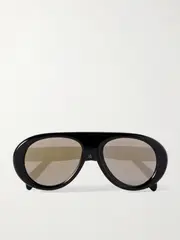 [CELINE Eyewear] CELINE Eyewear - Aviator-style Acetate Sunglasses - Black - One size One size Black