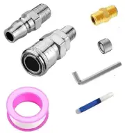 Air Compressor Pressure Valve Tool KIT Fittings Plug Wrench Tape Thread Locker