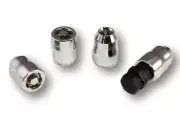 Set of 4 Chrome Socket Wheel Lug Locks 12x1.5 Lexus LC LS 500 RC RCF RC200t RC F (for: Lexus)