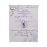 Gibson Gifts Equilibrium Purple Stone Angel Pin Wisdom & Courage Jewelry