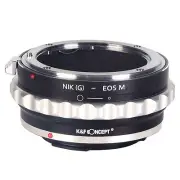 K&F Concept Manual Lens Adapter for Nikon G Lens to Canon EOS M Mount Cameras