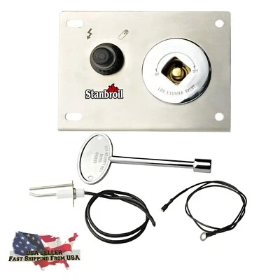 Fire Pit Gas Burner Spark Ignition Kit Including Push Button Igniter Key