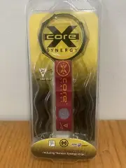 Core Synergy Bracelet Med. 7" Maroon/Orange Including Titanium Synergy Strip NEW